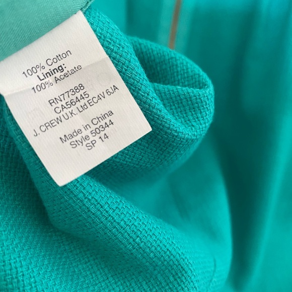 J CREW Teal Cocktail Career Wear Dress Size 00. - Picture 4 of 6